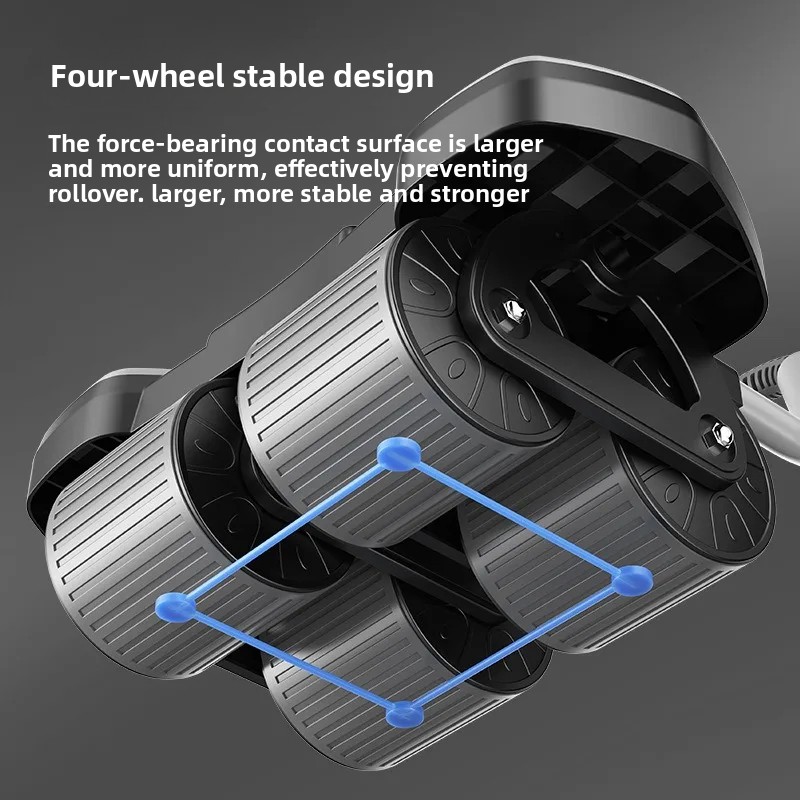 Ab Roller Wheel With Elbow Support - `Four‑Wheel Elbow Support Ab Roller Rotating