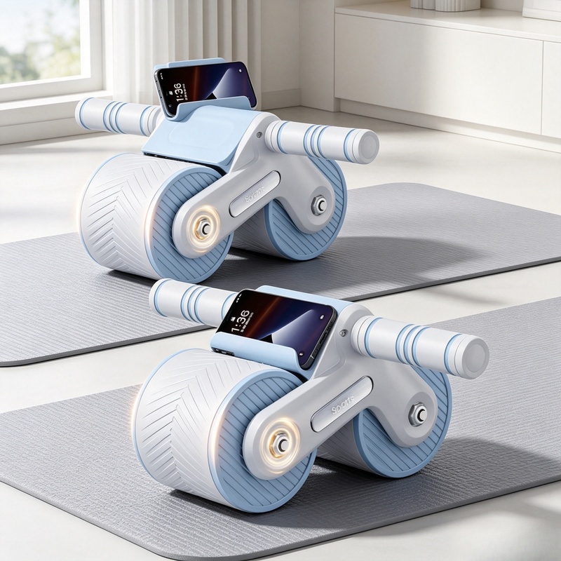 Auto-Rebound Double-Wheel Ab R - Ab Roller Wheel With Elbow Support 评论和价格