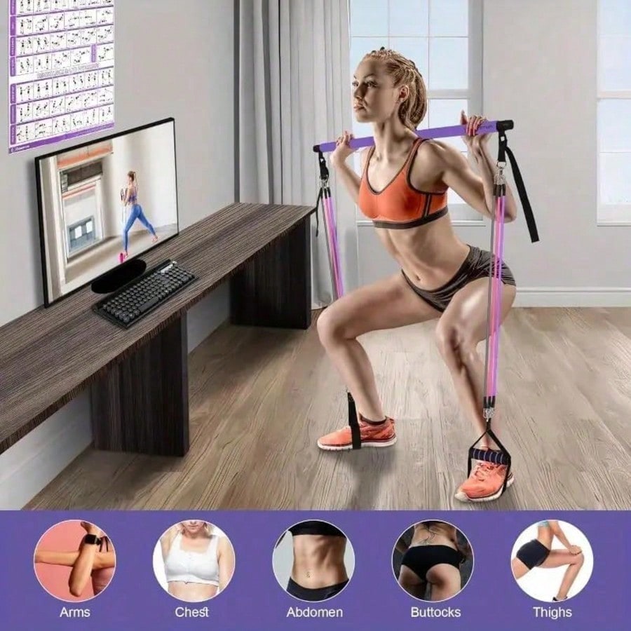 Pilates Bar Kit with Resistanc - Pilates Bar Kit With Resistance Bands 评论和价格