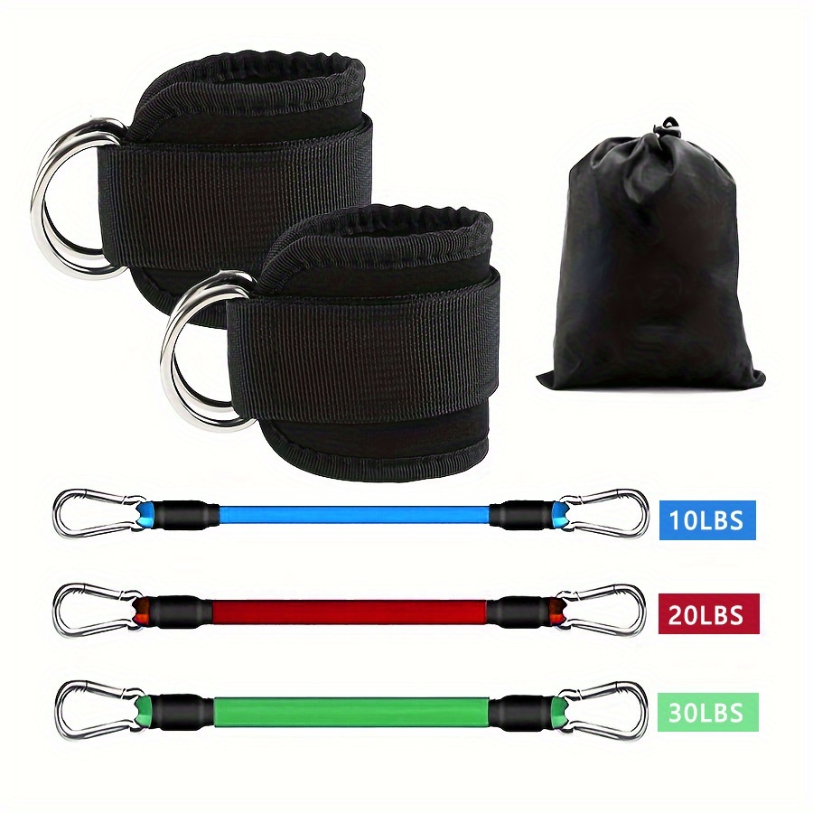 5Pcs Ankle Resistance Bands,An - Pilates Bar Kit With Resistance Bands 评论和价格