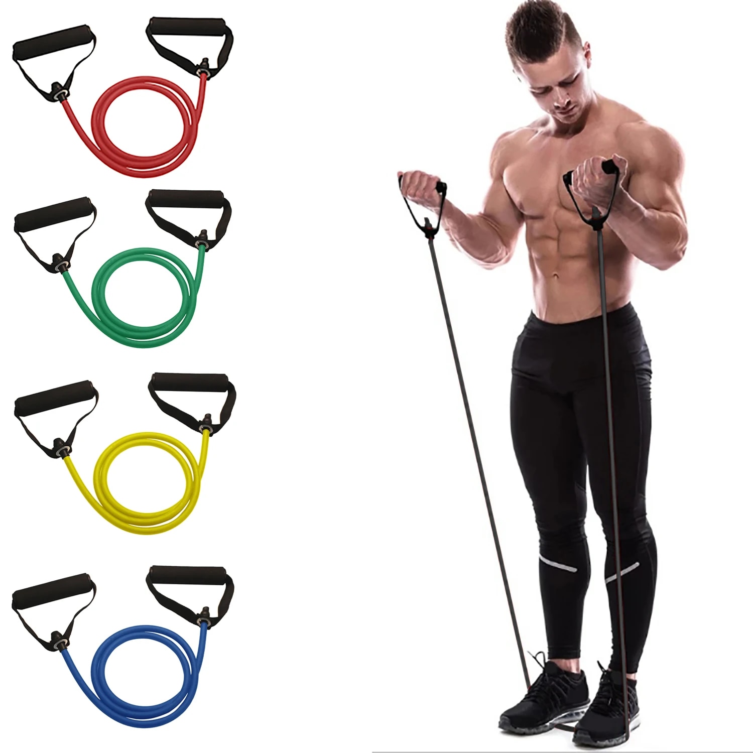 Resistance Bands With Handles, - Resistance Bands Set With Handles 评论和价格