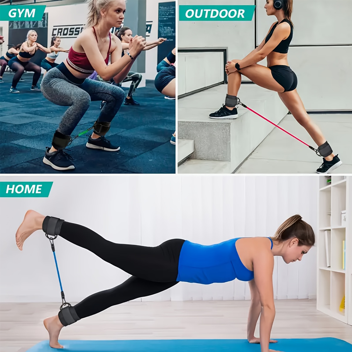 5‑Piece Ankle Resistance Band  - Resistance Bands Set With Handles 评论和价格