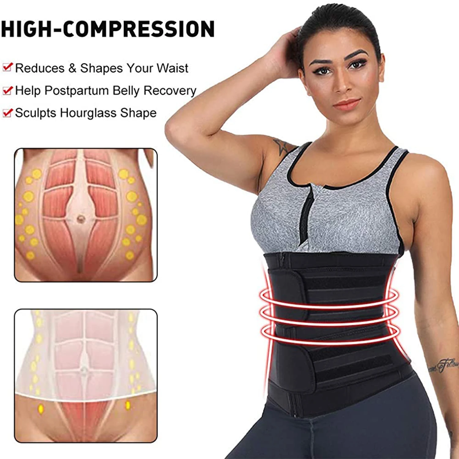 Neopren Waist Trainer Workout  - Sweat Waist Trainer Belt Neoprene 评论和价格