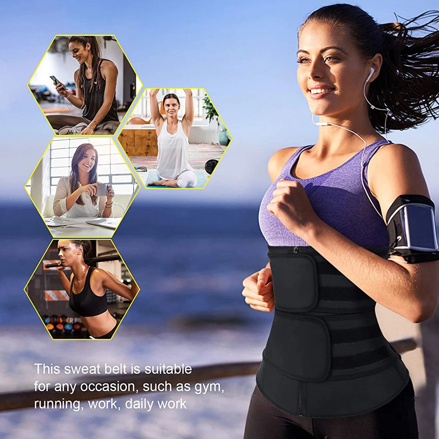 Neopren Waist Trainer Workout  - Sweat Waist Trainer Belt Neoprene 评论和价格