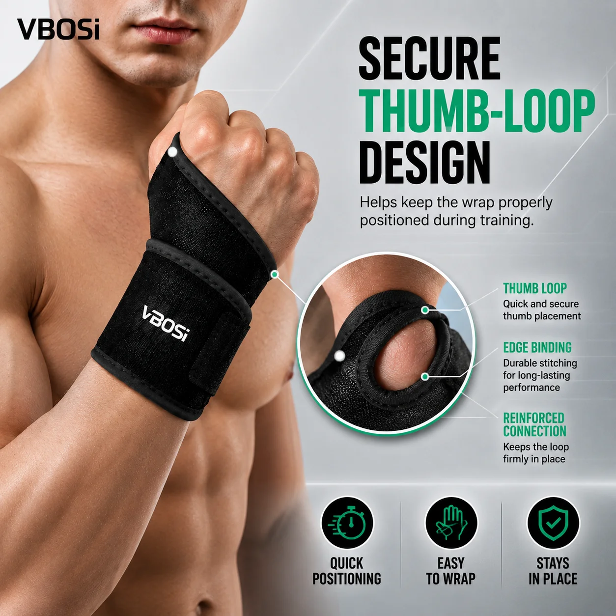 VBSOi Adjustable Wrist Support - Wrist Wraps Weightlifting Support 评论和价格