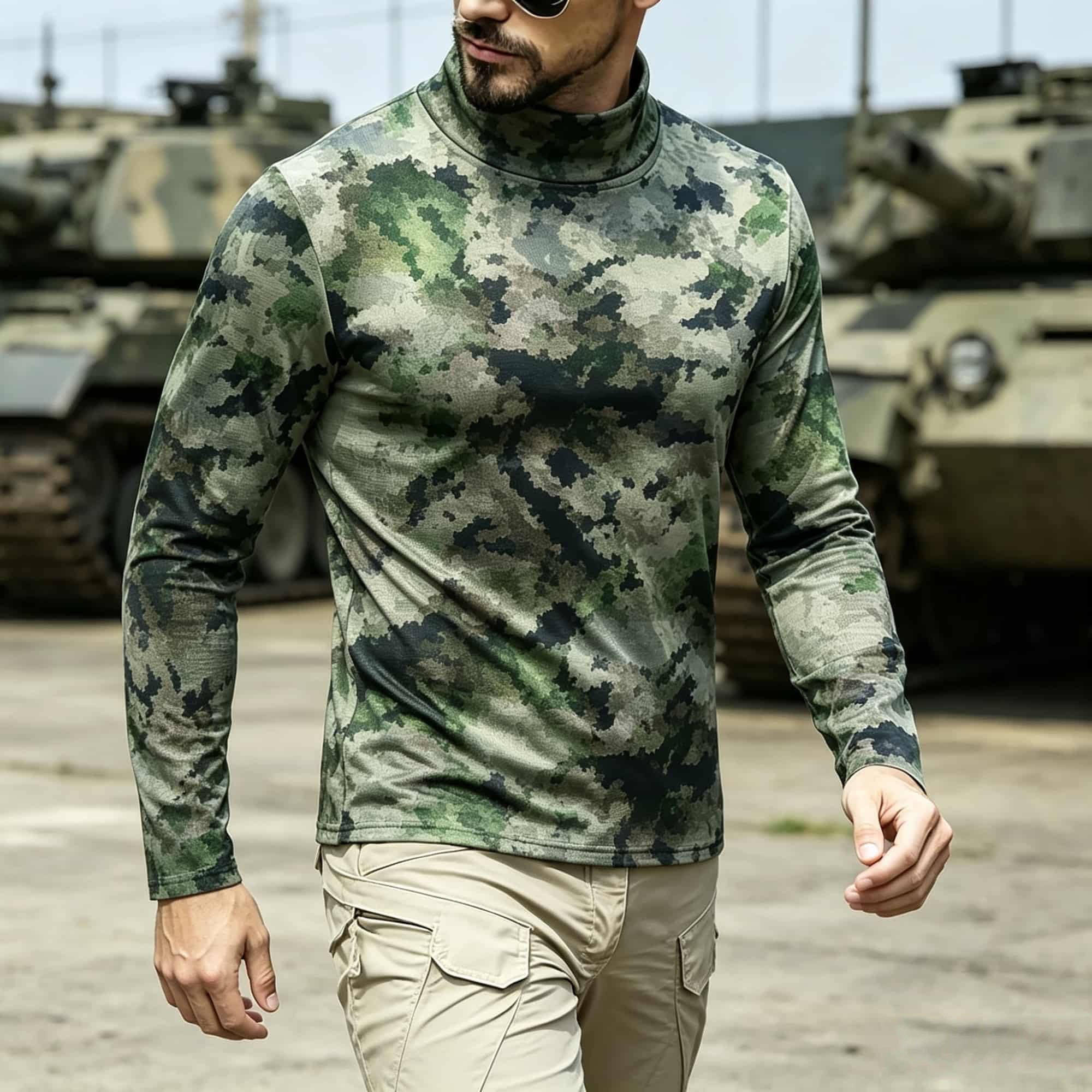 Men Tactical Camouflage Print  - Hiking 评论和价格