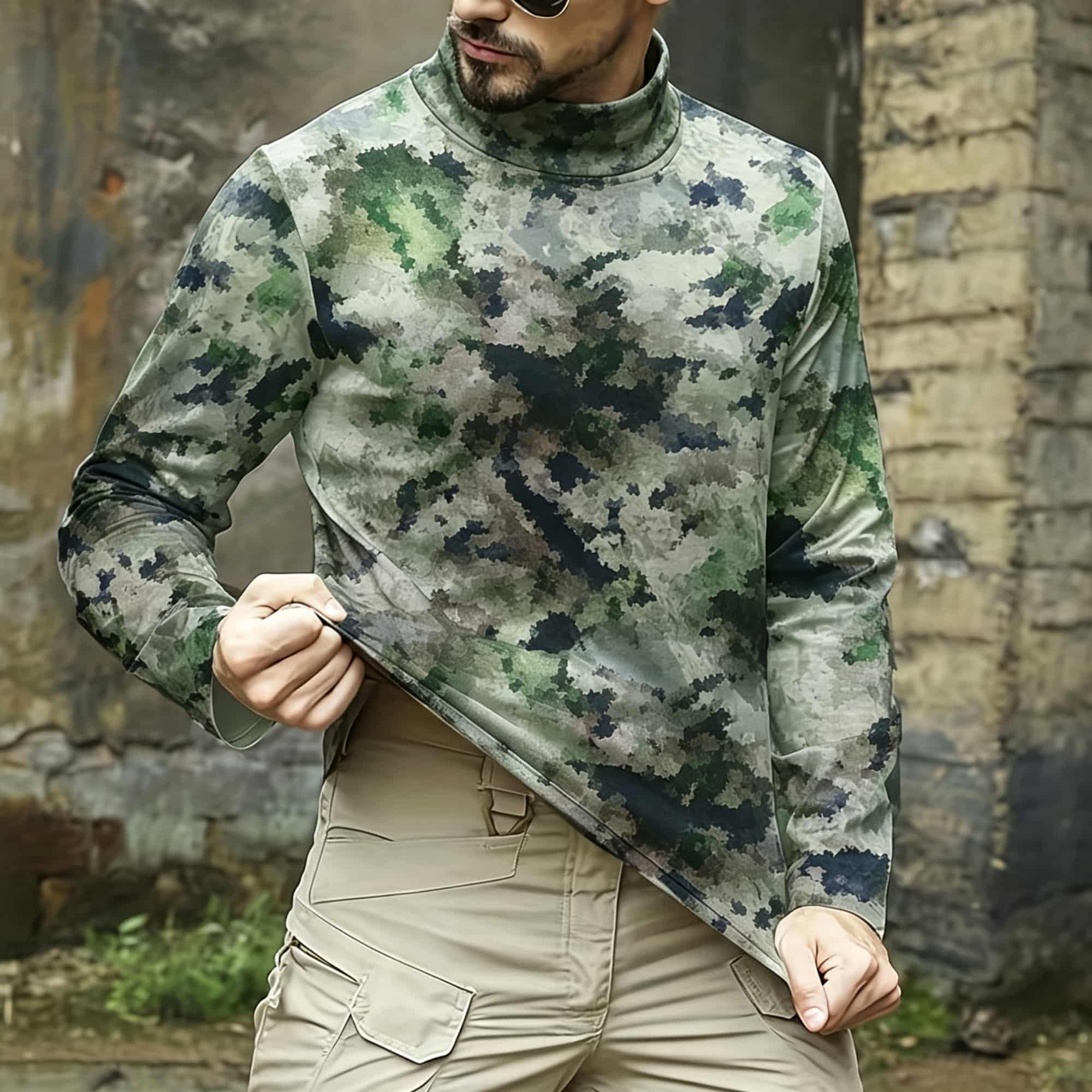 Men Tactical Camouflage Print  - Hiking 评论和价格