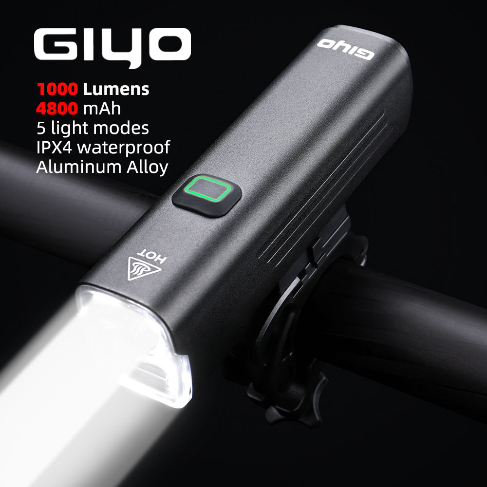 GIYO 1000 Lumens Bicycle Light - Rechargeable Bicycle Headlight 1000 Lumen 评论和价格