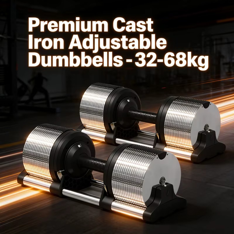 Quick Release 32kg 70lb Cast I - Adjustable Dumbbell Pair 40Kg 评论和价格