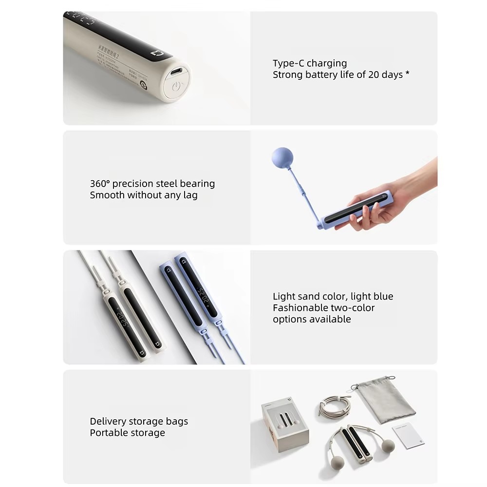 Xiaomi Mijia Smart Skipping Ju - Smart Jump Rope Digital Counter 评论和价格