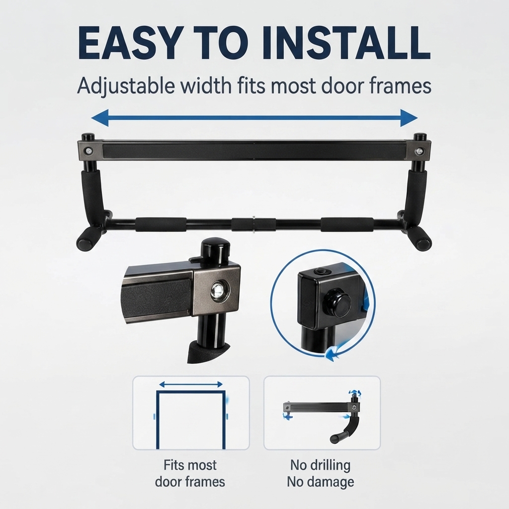 Multifunctional Doorway Pull U - Door Pull Up Bar No Screw 评论和价格